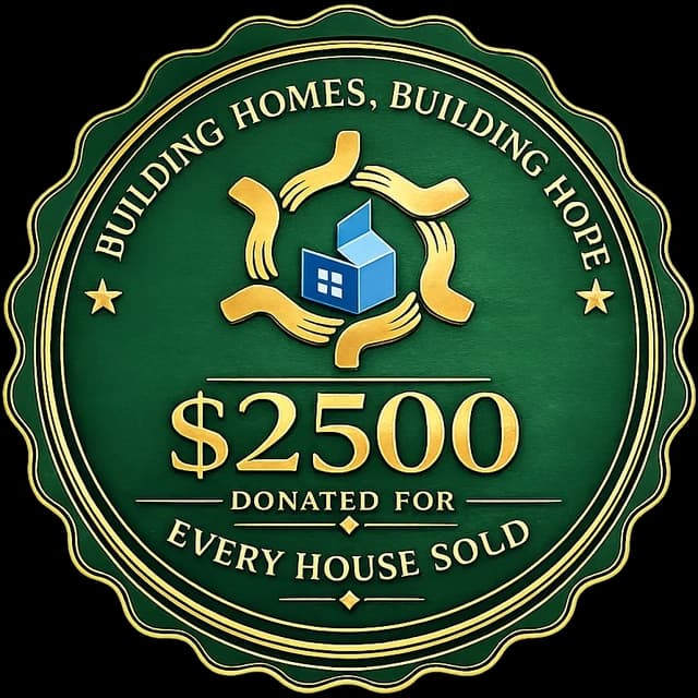 $2,500 donated for every house sold badge