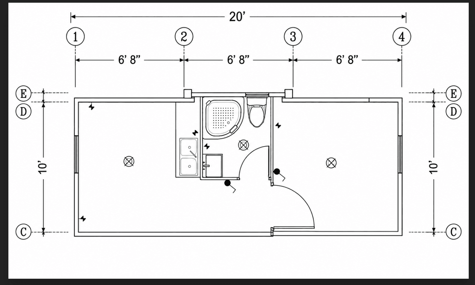 20x10 studio floor plan.