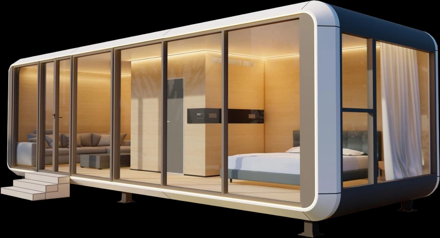Apple Cabin F-7, exterior